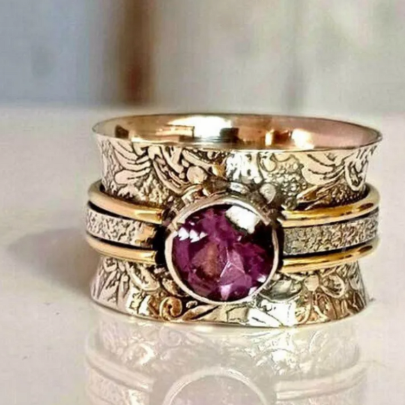 Anel de Meditação de Cristal Boêmio