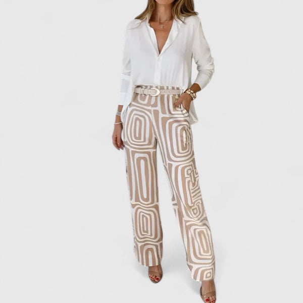 Kira | Conjunto Elegante de Duas Peças (INCLUINDO UM CINTO GRÁTIS)