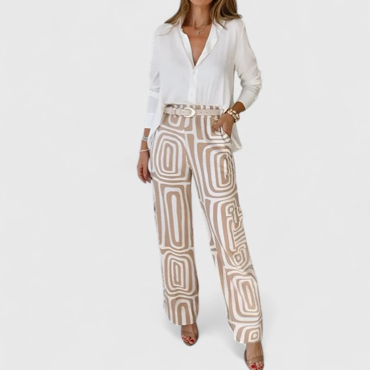 Kira | Conjunto Elegante de Duas Peças (INCLUINDO UM CINTO GRÁTIS)