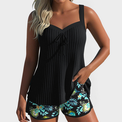 Conjunto Tankini com Estampas Florais