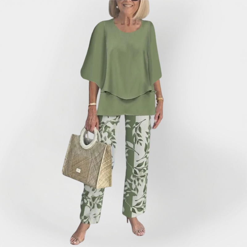 Conjunto Estiloso com Blusa e Calça Confortáveis