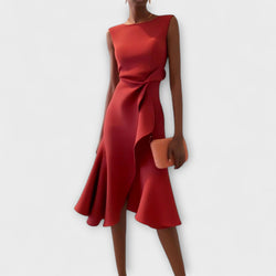 Juliette – Vestido Midi Assimétrico com Drapeado