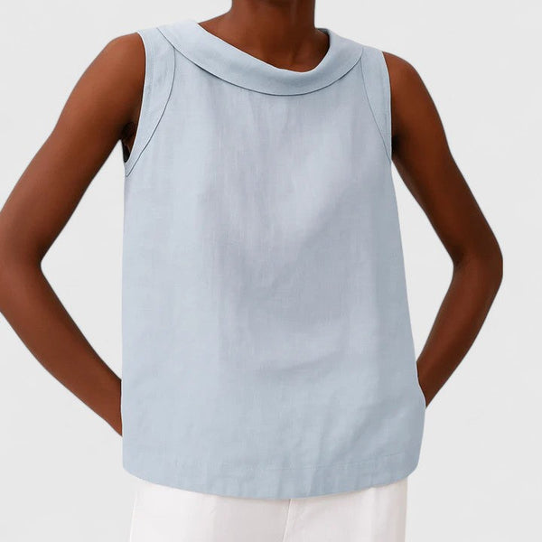 Anastine | Blusa Elegante com Gola Rolê