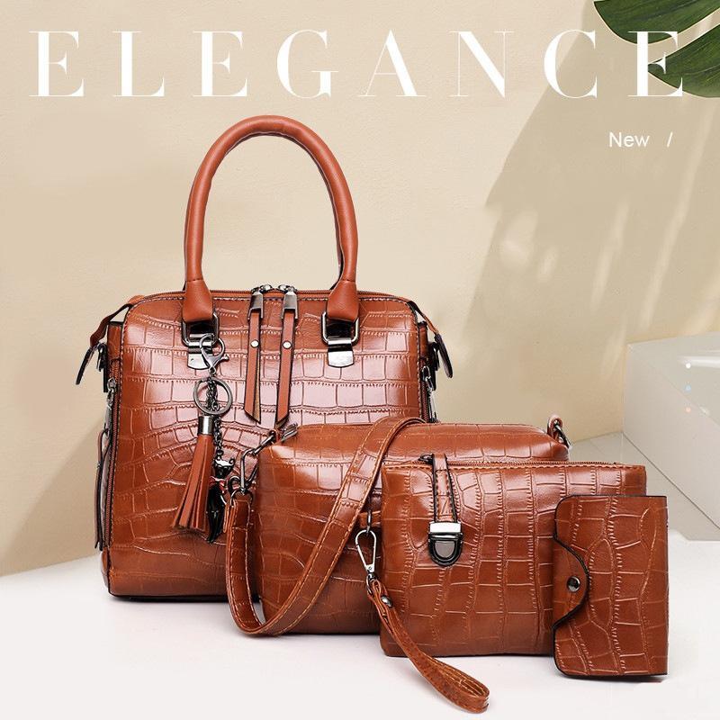 Olivia™ Elegância Clássica | Conjunto Moderno de 4 Peças para Bolsa