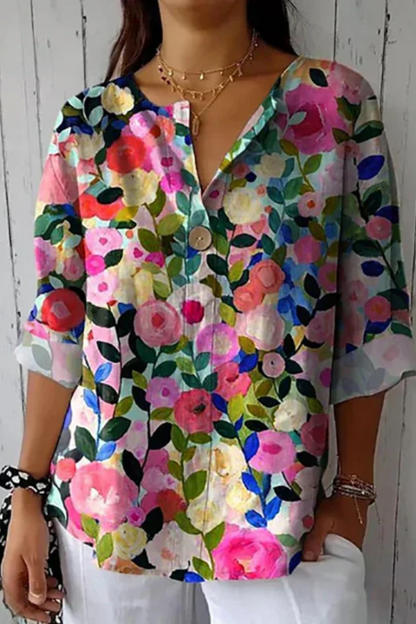 Mavis | Blusa Casual com Estampa Floral