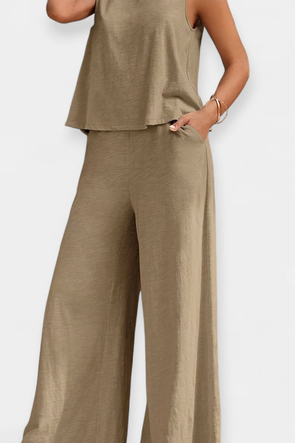 Conjunto de Regata e Calça Pantalona