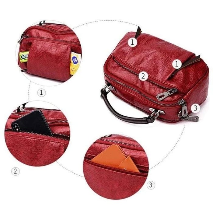 Penelope™ Estilo Exquisito | Bolsa Macia com Múltiplos Bolsos