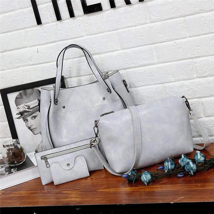 LUISE™ | Conjunto de 4 Bolsas Vintage Feitas de Couro Ecológico