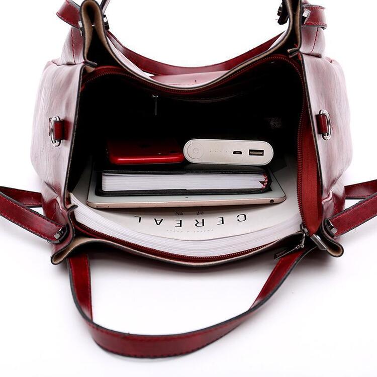 LUISE™ | Conjunto de 4 Bolsas Vintage Feitas de Couro Ecológico