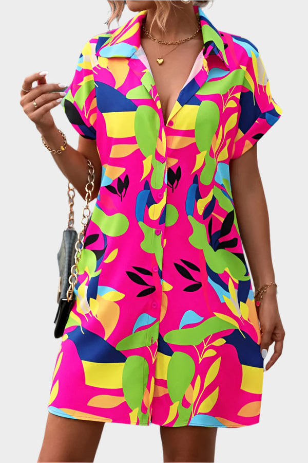 Vestido Camisa com Estampa