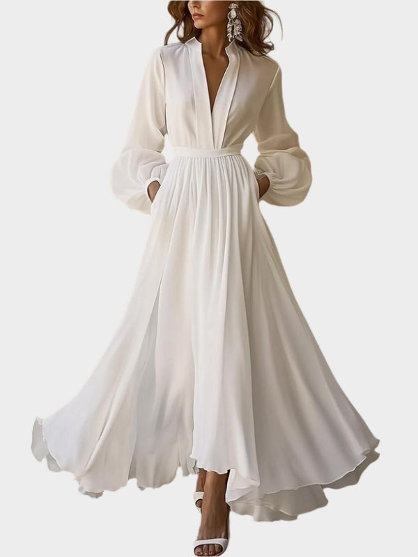 Vestido Maxi Branco Clássico