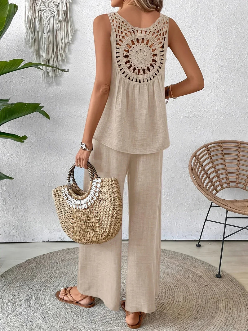 ELOWEN – CONJUNTO DE REGATA E CALÇA CHIC PARA O DIA TODO