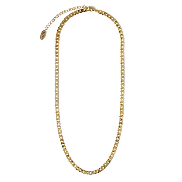 Colar Corrente Flat Link Curb | Ouro