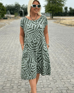 Despoina | Vestido de verão com decote redondo e design bonito