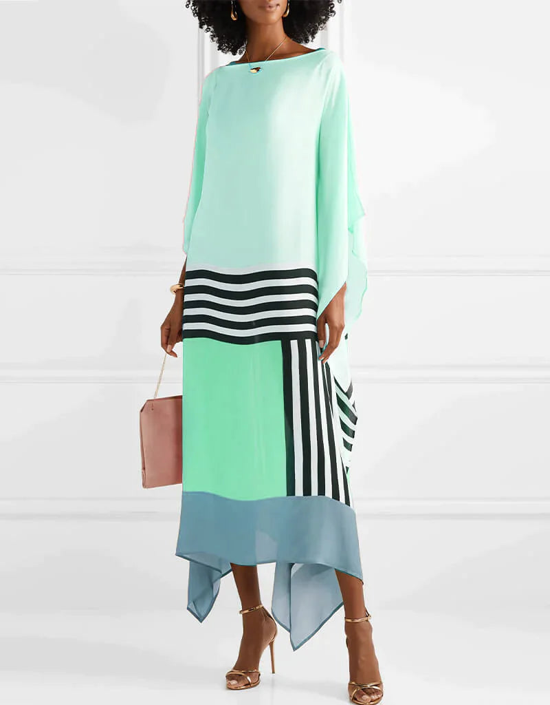 Rilinda | Kaftan Elegante com Estampa Geométrica