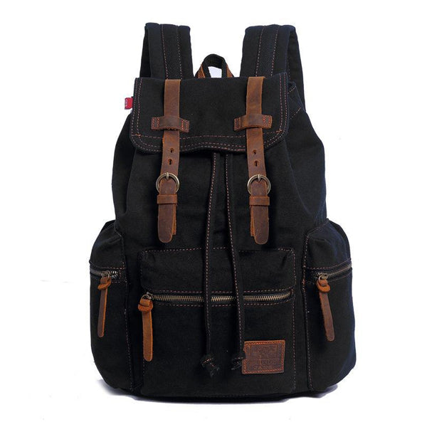 Jackson™ - Mochila Vintage com Múltiplos Bolsos e Aba