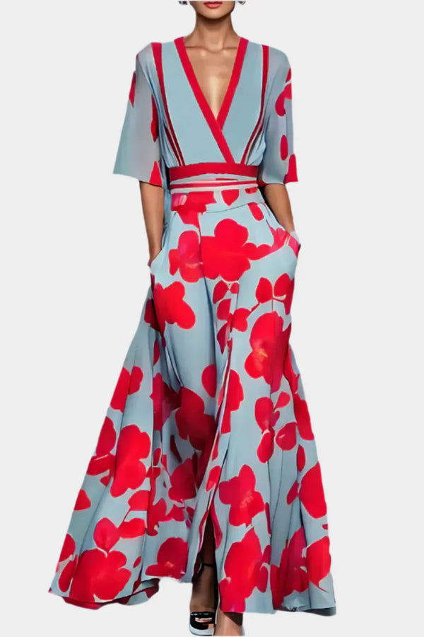 Vestido Listrado Solto com Bolsos