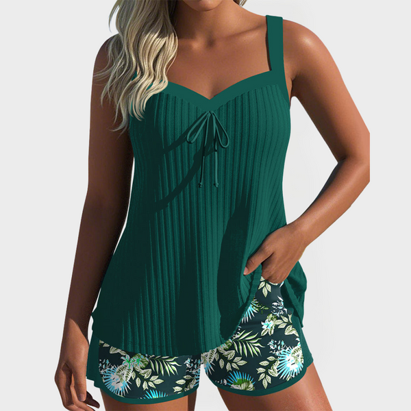 Conjunto Tankini com Estampas Florais