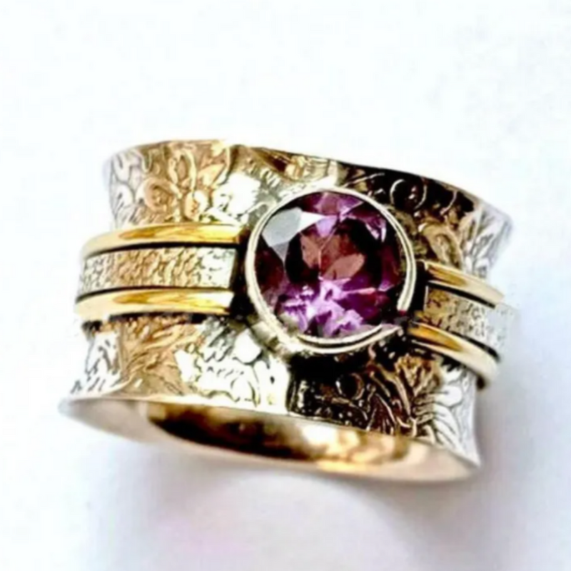 Anel de Meditação de Cristal Boêmio