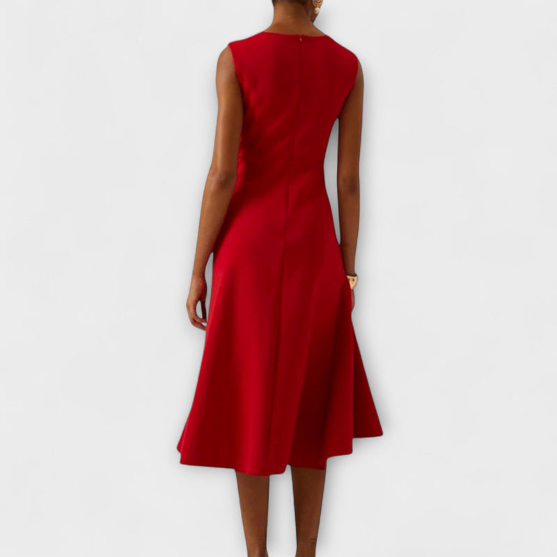 Juliette – Vestido Midi Assimétrico com Drapeado