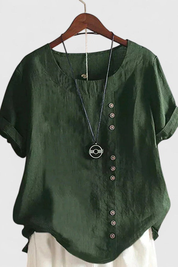 Elisavie | Blusa Confortável de Manga Curta