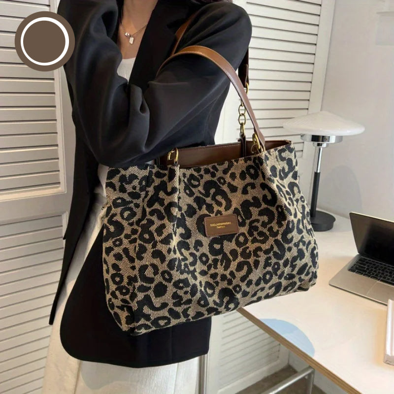 Olivia™ - Bolsa de Lona com Detalhes Feitos à Mão