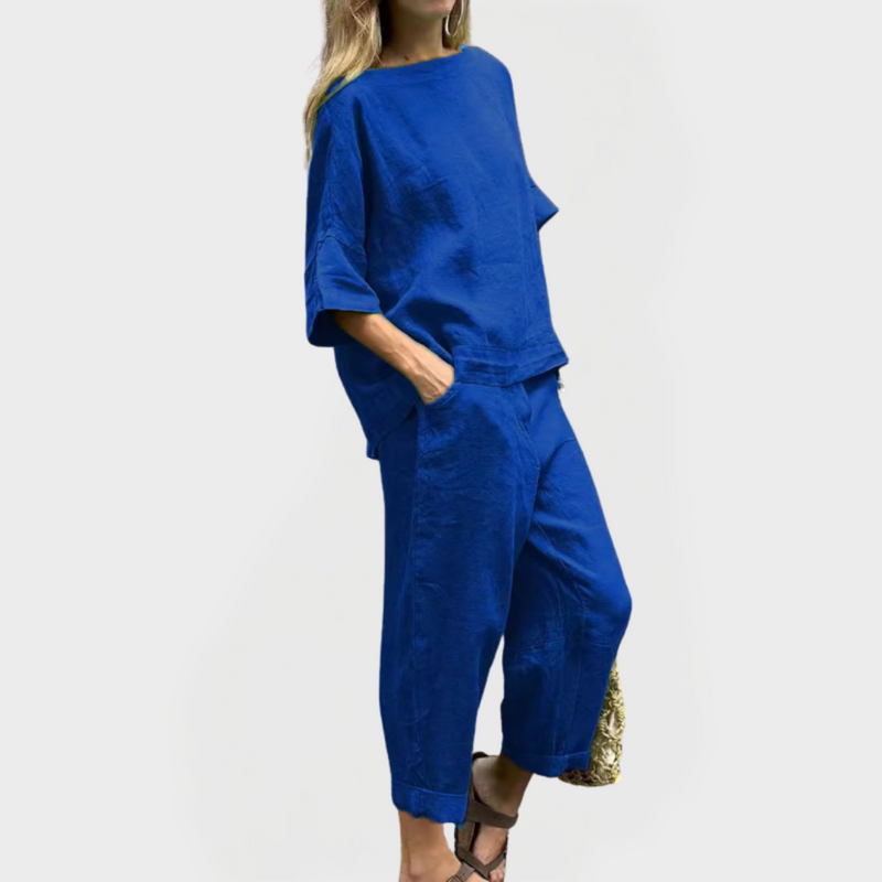 Conjunto de Vestido com Padrões Naturais