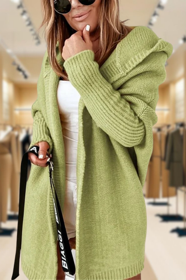 Destiny - Cardigã com Capuz Aconchegante e Oversized