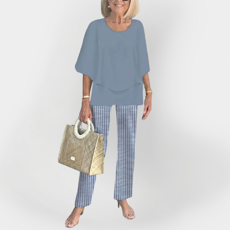 Conjunto Estiloso com Blusa e Calça Confortáveis