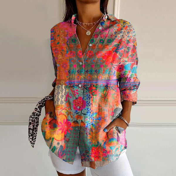 Dakota | Blusa com Estampa Floral Vintage