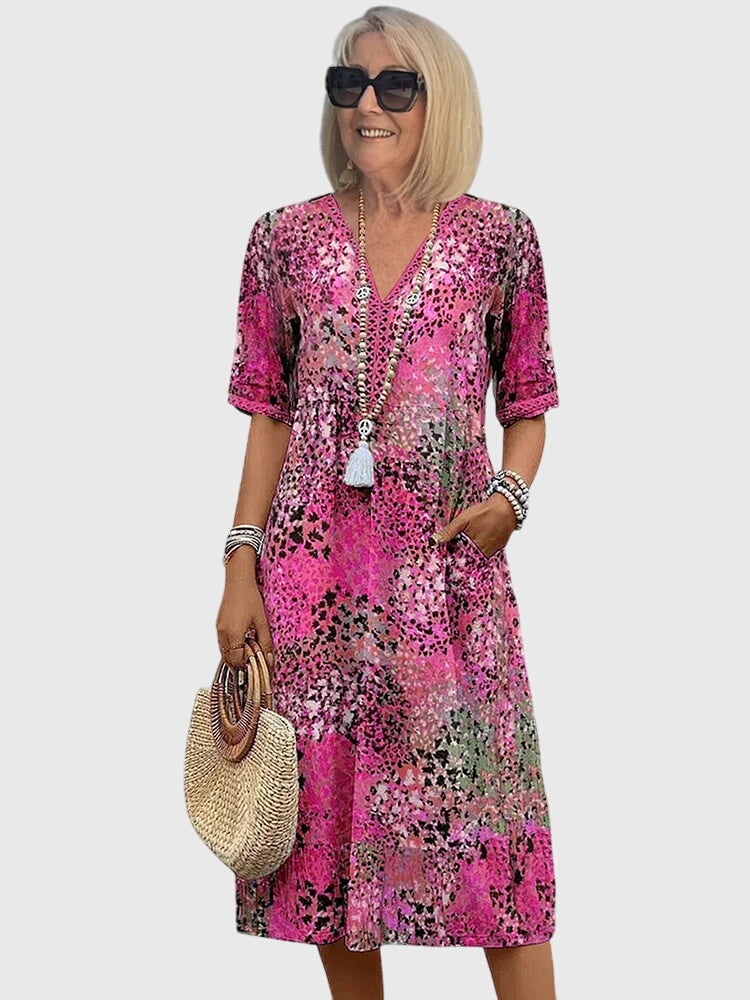 Yvonna™ | Vestido Midi Floral Elegante