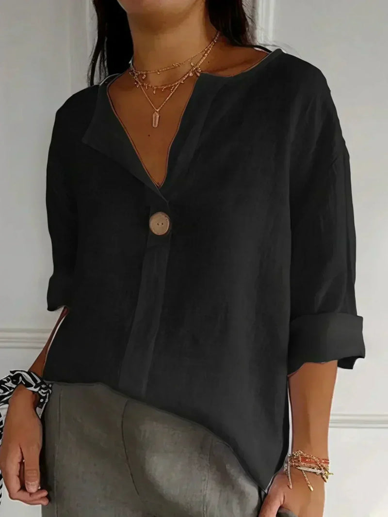 Aubri | Blusa Relaxada com Decote em V