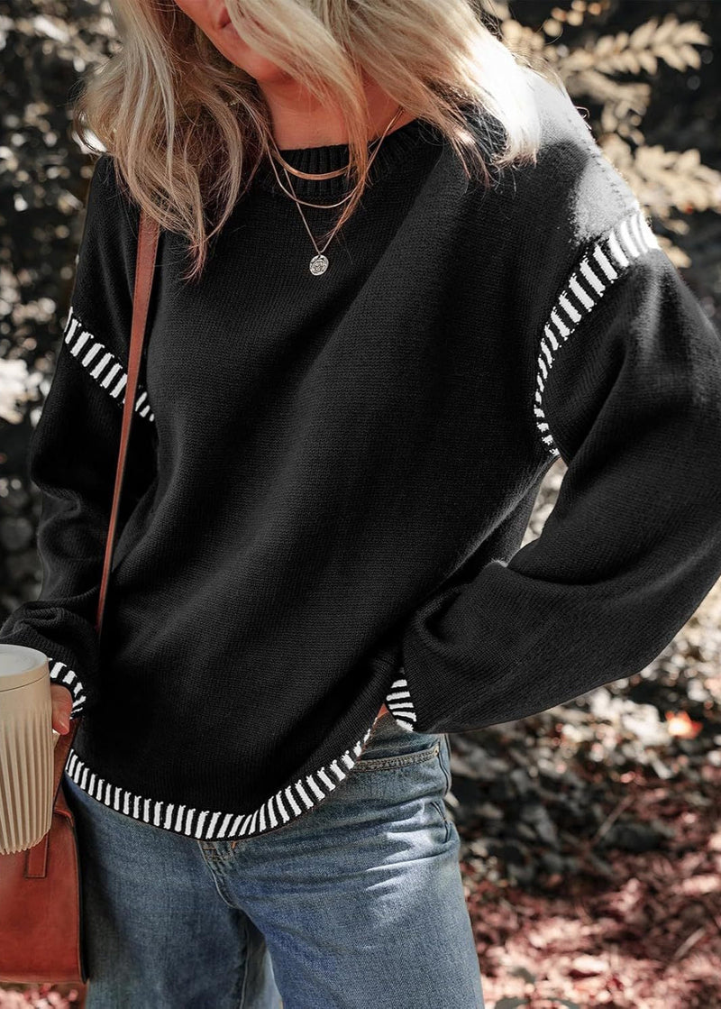 Marisa - Suéter Contrastante Chic