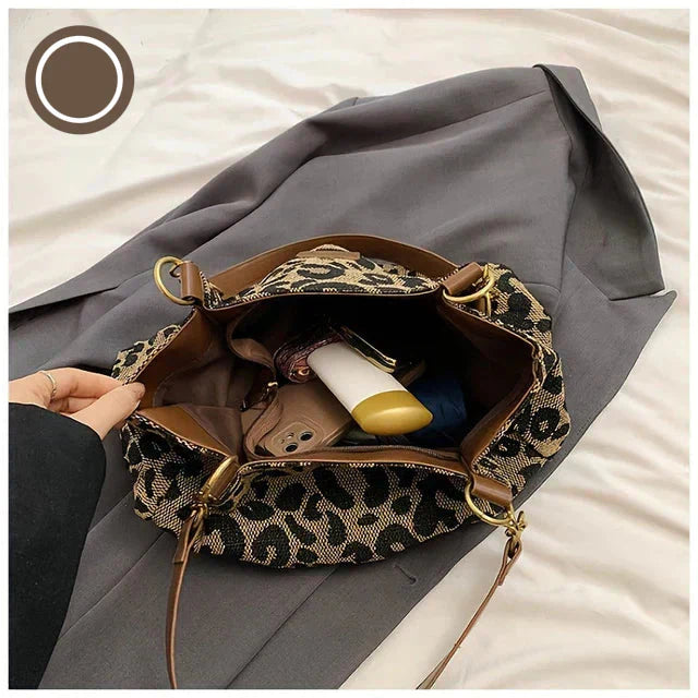 Olivia™ - Bolsa de Lona com Detalhes Feitos à Mão