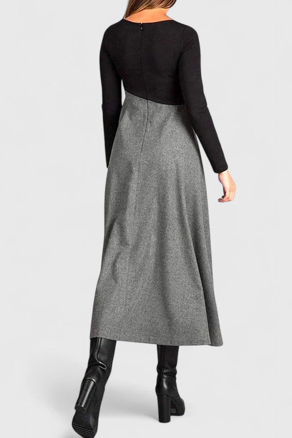 Janet | Vestido Longo Elegante de Manga Longa