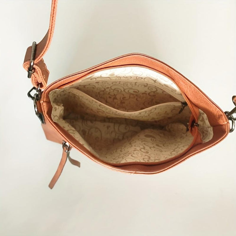 Addison™ Elegância Simples | Bolsa Transversal Quadrada Retrô