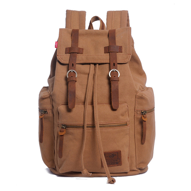 Jackson™ - Mochila Vintage com Múltiplos Bolsos e Aba