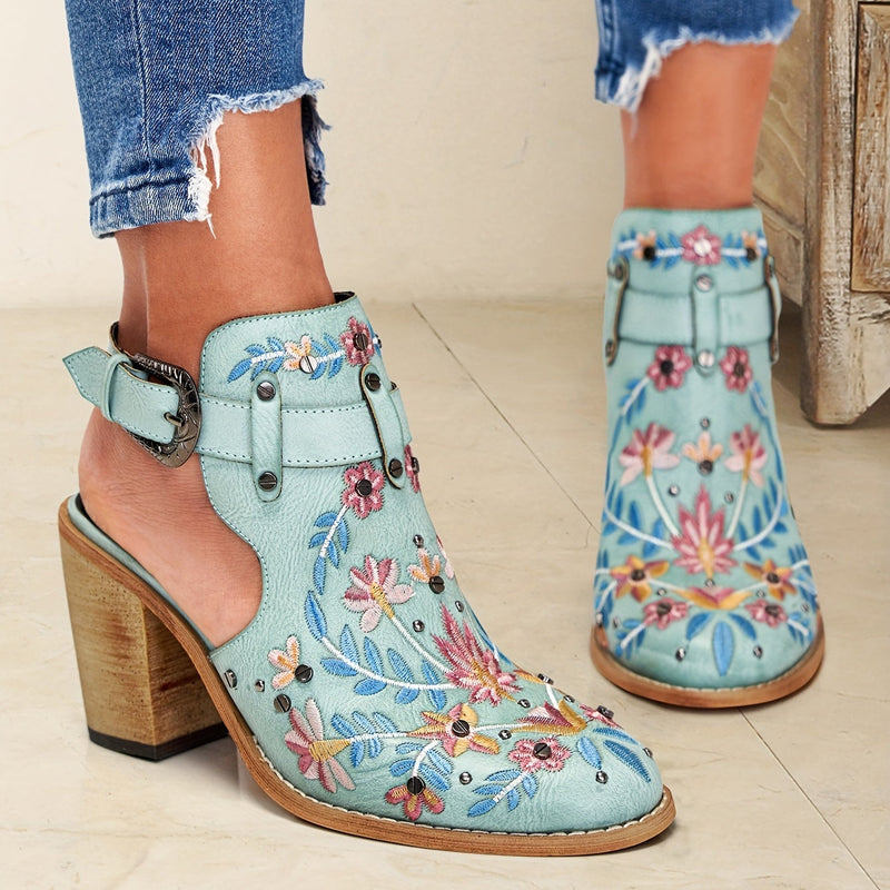 Rosine | Botas Vintage Florais de Tornozelo