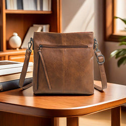 Addison™ Elegância Simples | Bolsa Transversal Quadrada Retrô