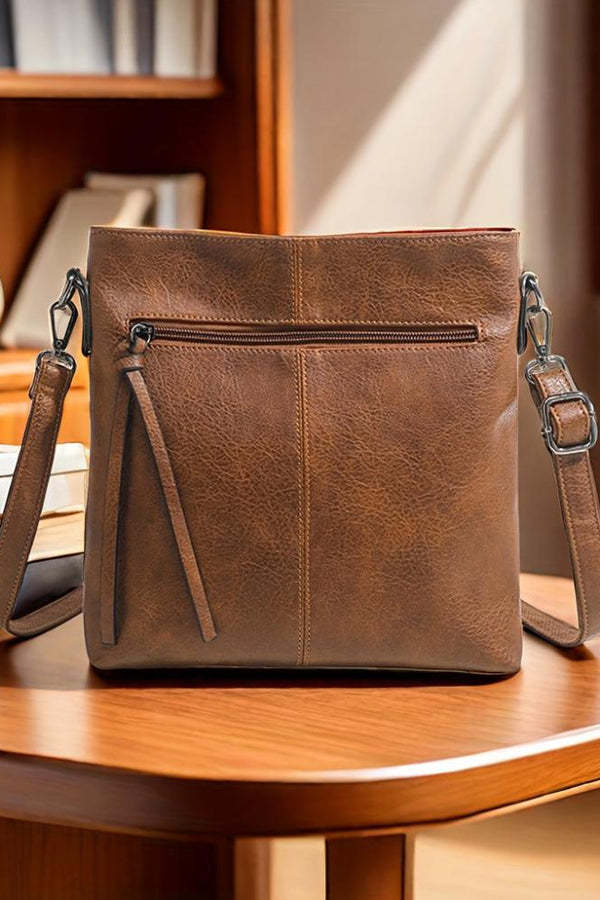 Addison™ Elegância Simples | Bolsa Transversal Quadrada Retrô