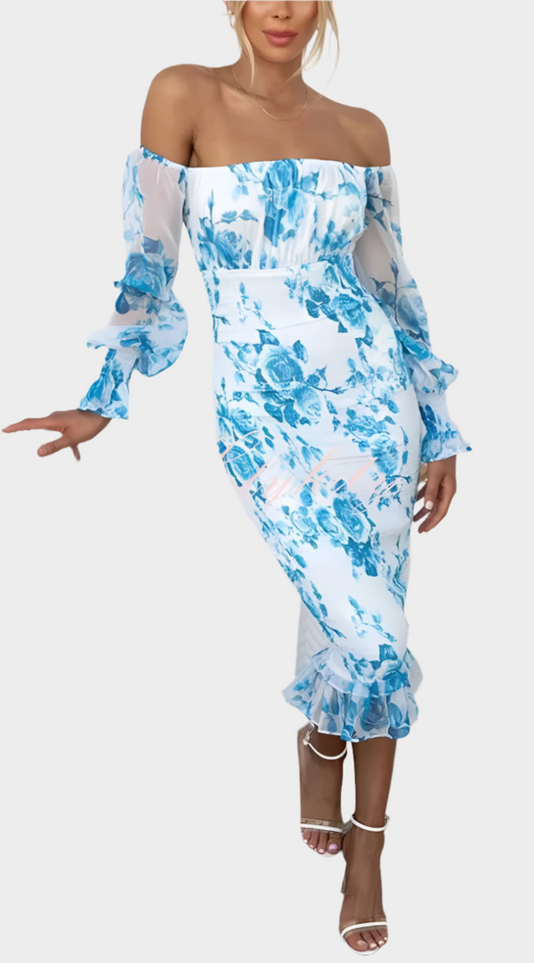 Vestido Midi Floral Doce