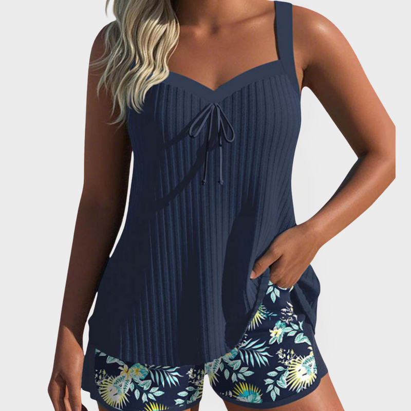Conjunto Tankini com Estampas Florais