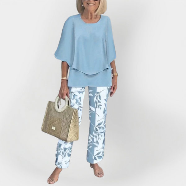 Conjunto Estiloso com Blusa e Calça Confortáveis