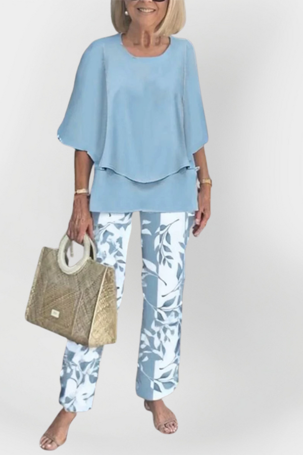 Conjunto Estiloso com Blusa e Calça Confortáveis