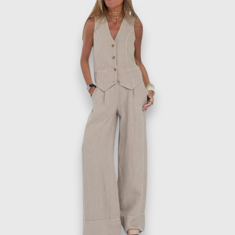 Conjunto de Duas Peças para Leveza de Verão