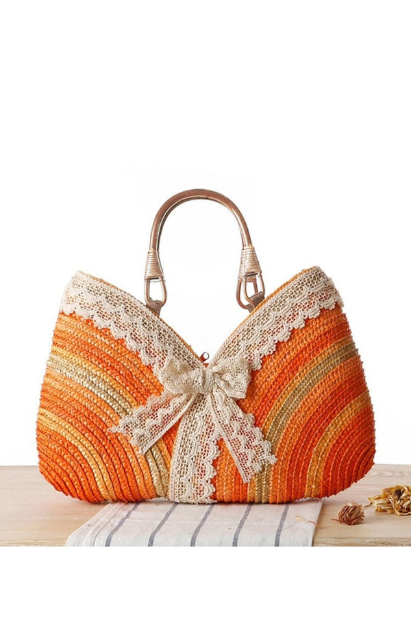 Ellie™ - Bolsa Tote Tecido com Detalhes Feitos à Mão