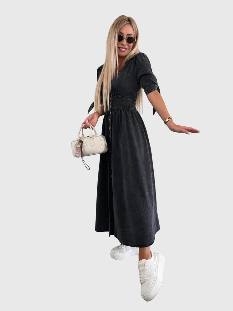 Sophia™ | Vestido Elegante de Jeans