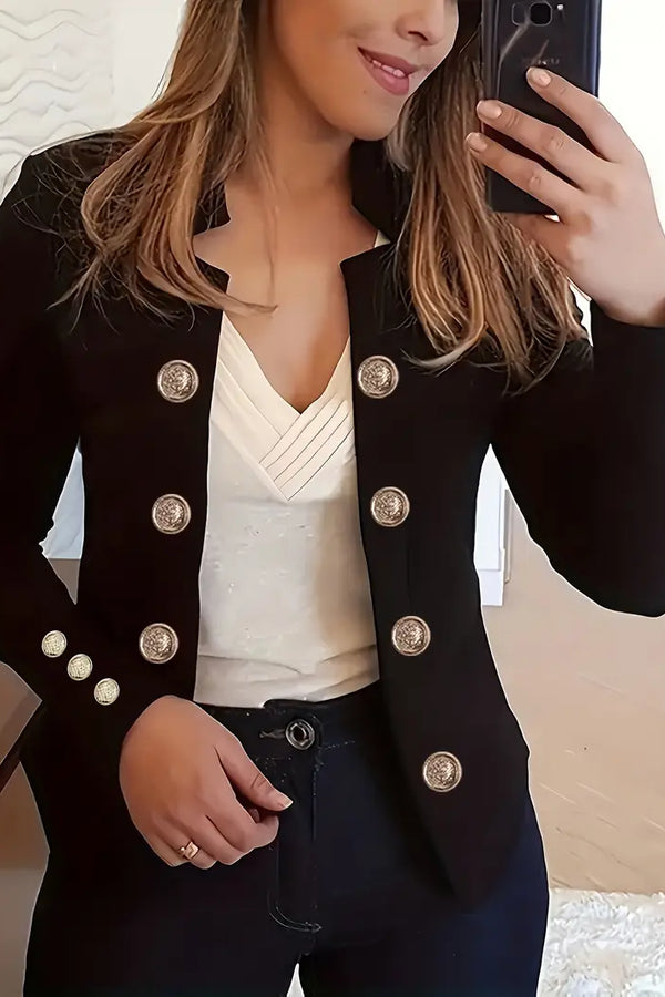 Layla™ - Blazer Estiloso de Dupla Abotoação