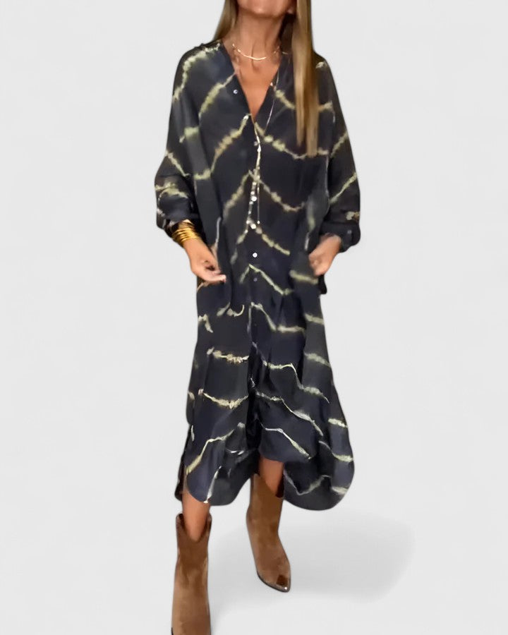 Amelie™ | Vestido Longo Listrado Boho Elegante