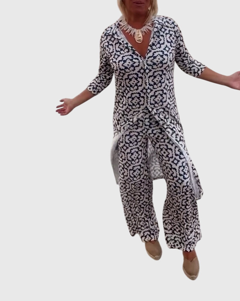 Gabriella™ | Conjunto Vintage Elegante de Duas Peças